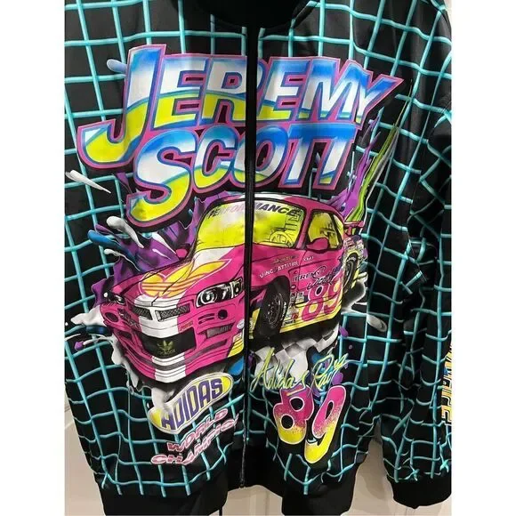 Adidas Jeremy Scott NASCAR Track Jacket Men Size Large